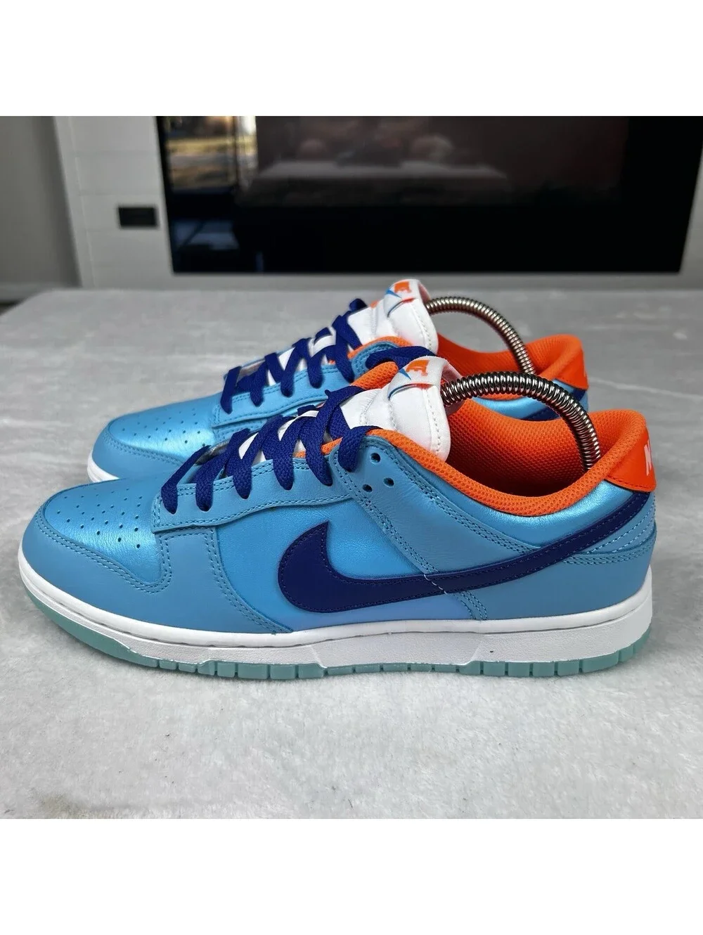 Nike Dunk Low SE Baltic Blue Total Orange Shoes Men's Size 9 HQ1538-416 New